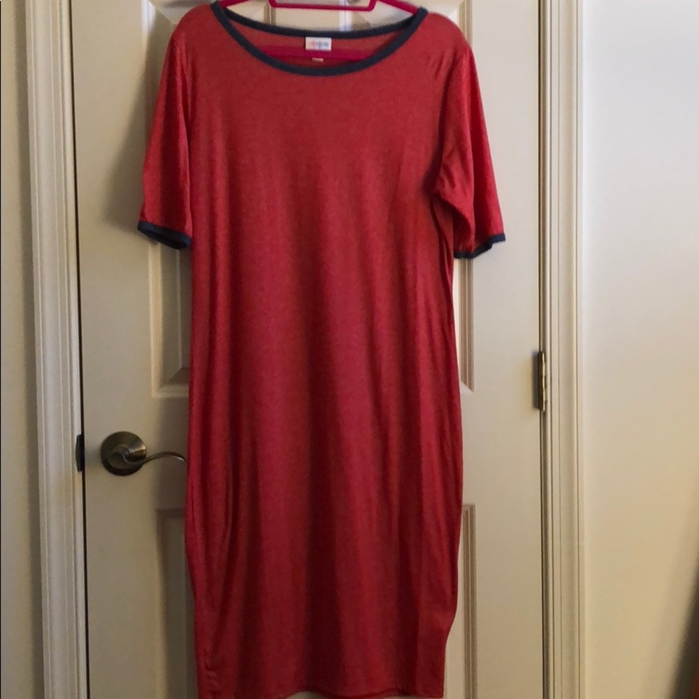 Red and Gray Heathered LuLaRoe Julia